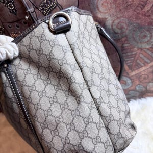 Authentic GG Plus Monogram Medium Joy Tote Dark Brown bild 4