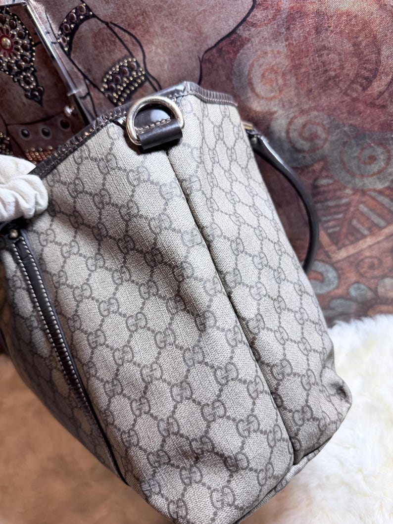 Authentic GG Plus Monogram Medium Joy Tote Dark Brown bild 4