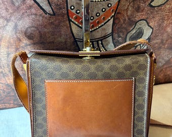 Sale!Authentic Celine Macadam Canvas Mini Crossbody Bag