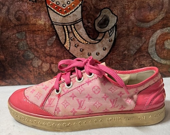 Louis Vuitton Monogram Sneakers, Technical Fabric, Pink (Size 37)