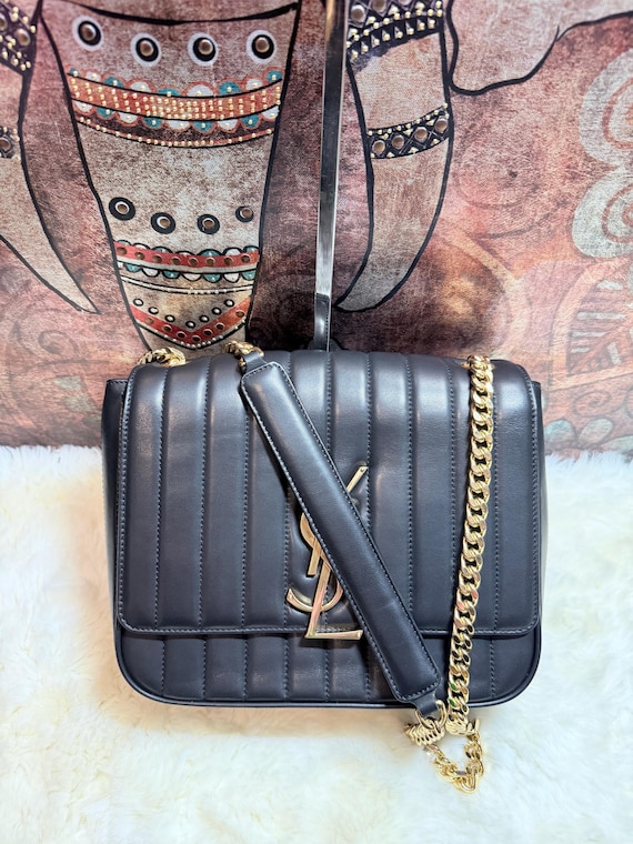 Vintage Matelasse Monogram Large Vicky Chain Bag … - image 1