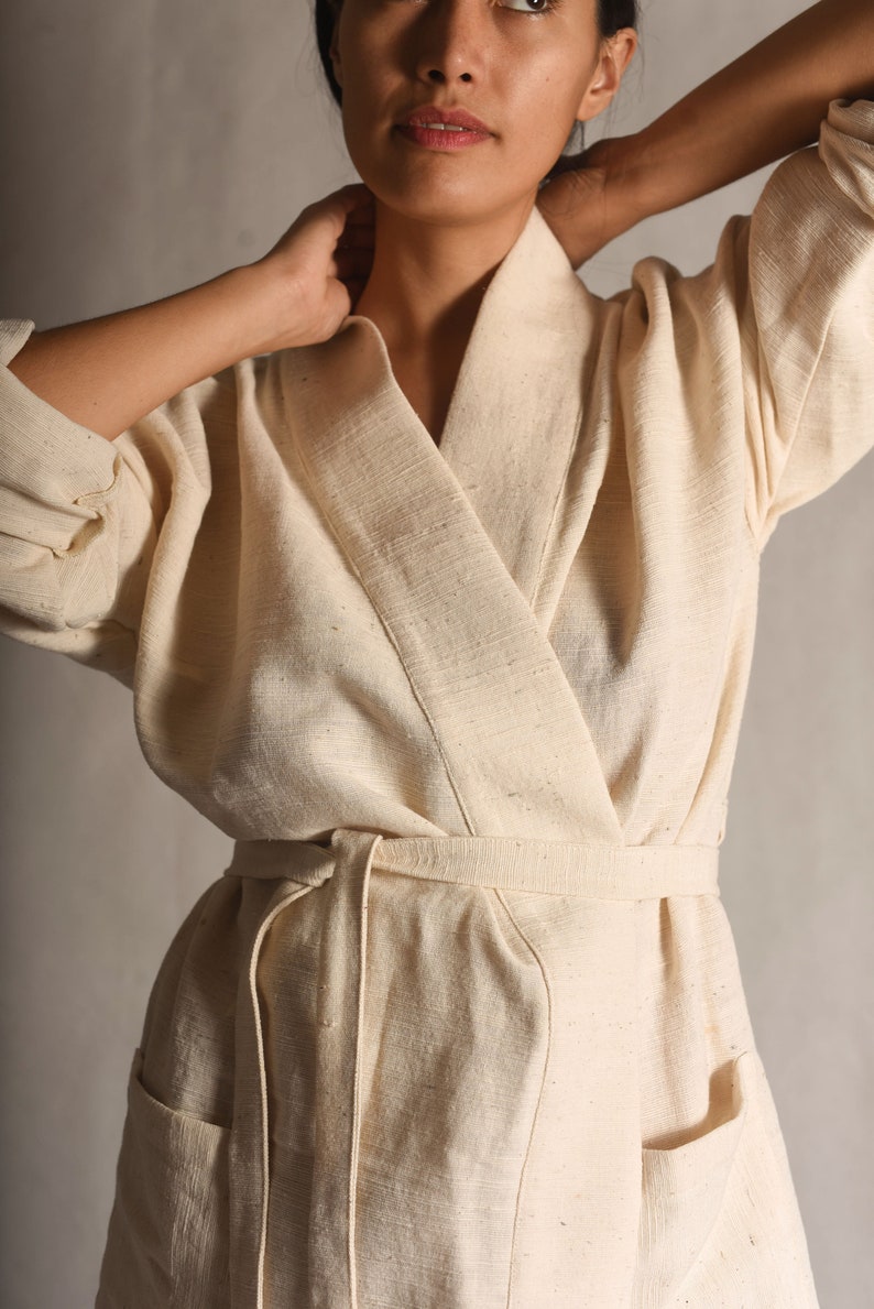 Organic Cotton Bathrobe, Naturally Dyed Etsy