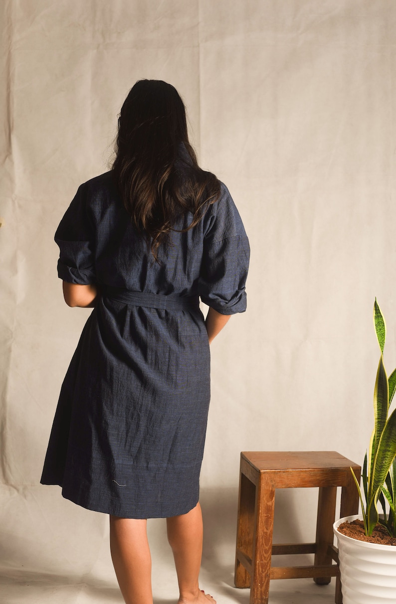 Organic Cotton Bathrobe Naturally Dyed Etsy