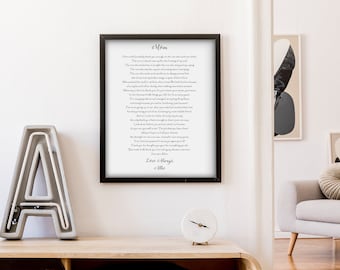 Mother of the Bride Wedding Poem - Thank You Gift for Mom - Personalized Digital Download