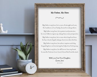 Personalized Dad Poem - Father's Day Gift - Father of the Bride Poem - Digital Download