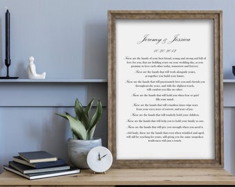 Custom Wedding Vows for Couple - Wedding Blessing Poem Digital Download - 1st Anniversary Gift for Husband Wife