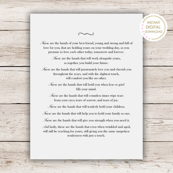 Hands poem wedding 60 photos Astyledwedding com