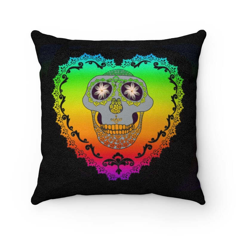sugar skull pillow case