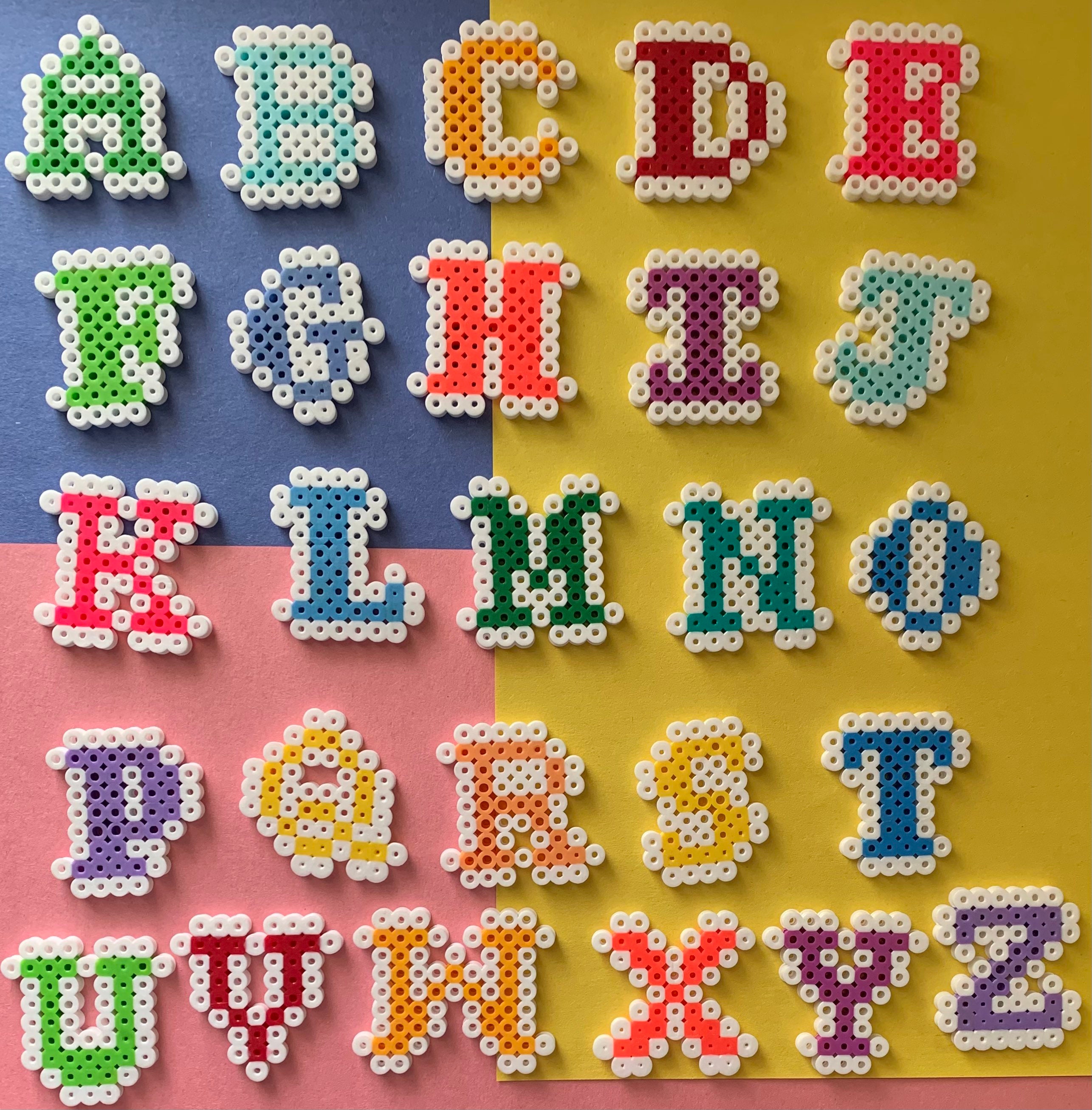 Perler Bead Alphabet Sprites Etsy