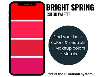 Bright Spring Color Palette - Personal Color Analysis (Digital Download)