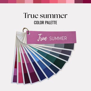 True Summer color palette fan