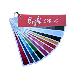 Bright Spring color palette fan