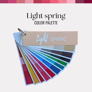 Light Spring color palette fan