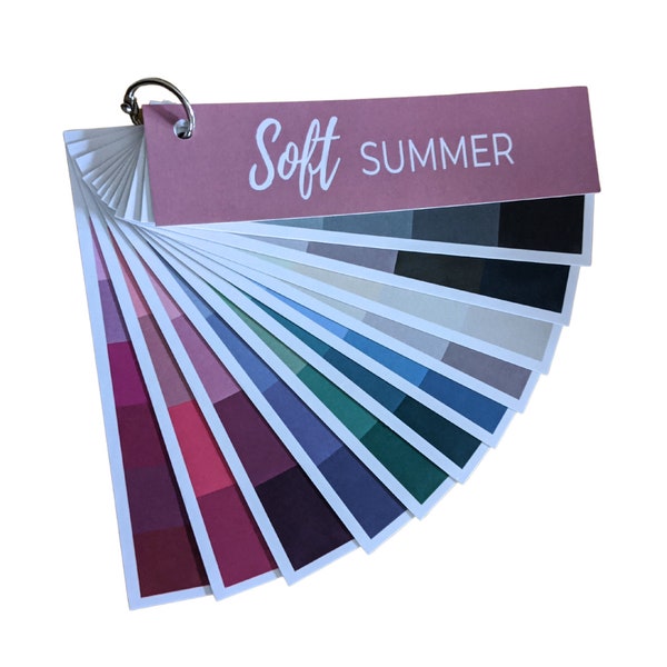 Soft Summer color palette fan