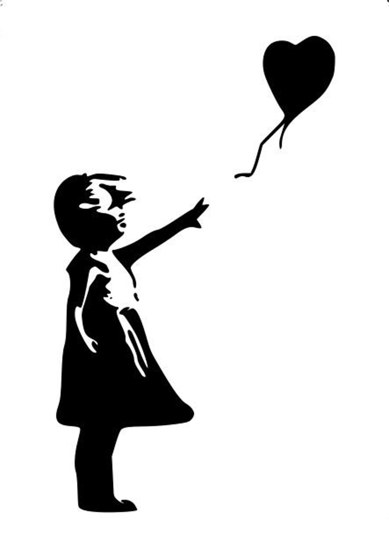 Banksy Girl with balloon digital download/instant SVG file Etsy