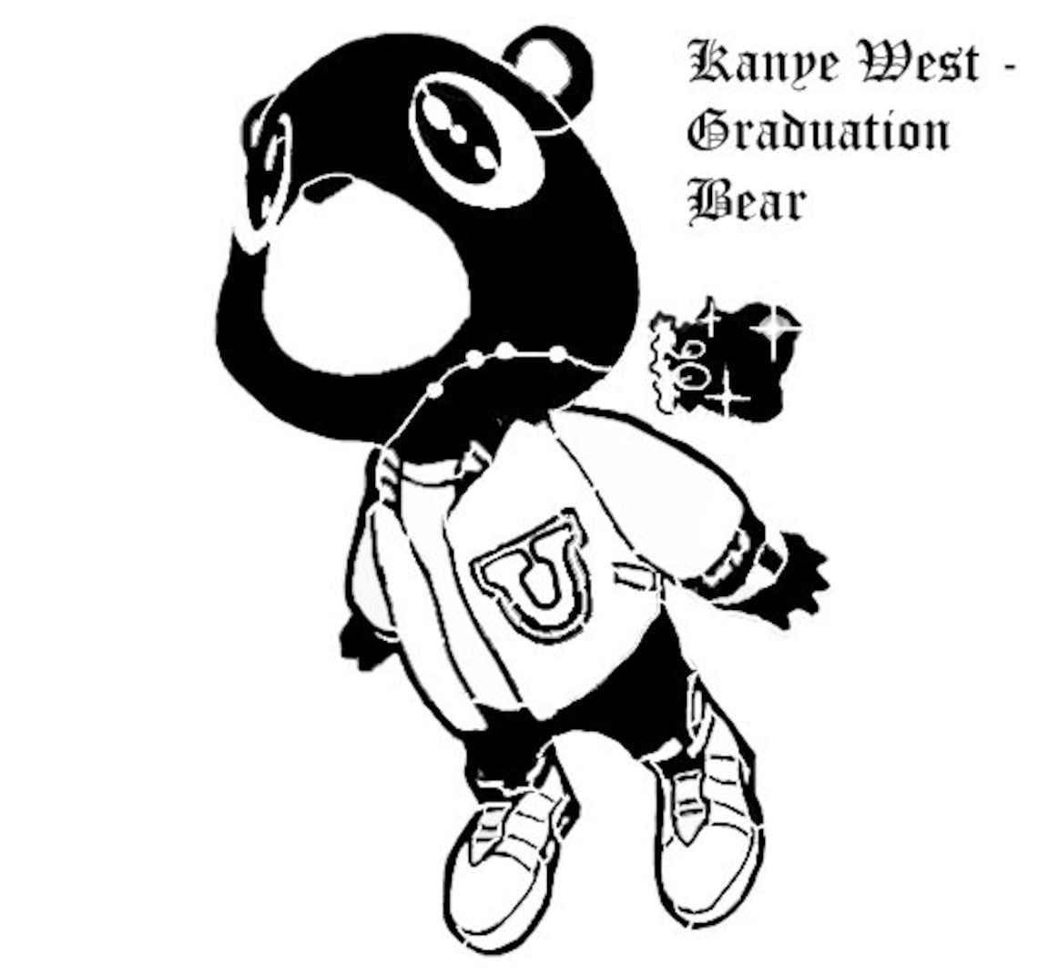 Kanye West Graduation Bear Stencil Etsy kanye-west-graduation-bear-stencil-etsy