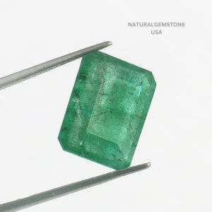 AAA+ Natural Emerald Ring Size Gemstone, Loose Gemstone Emerald, Cut Faceted Ring Stone, Emerald Square Making Jewelry Gifts For Her