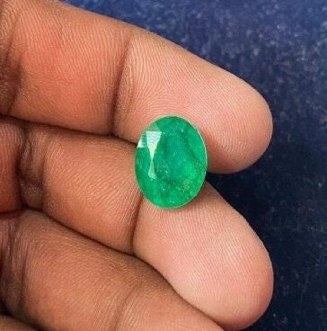 70 OFF, AAA Loose Zambia Emerald, Oval Faceted Gemstone, Labcreated