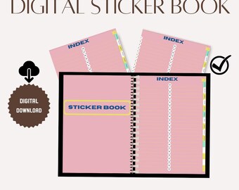 Goodnotes Digital Sticker Book Organizer: 67 Pages (PDF Download)