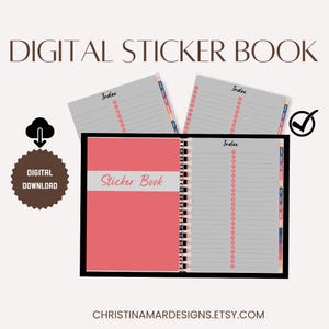 All The Stickers Digital Sticker Organizer, Empty Sticker Book, Goodnotes Stickers Organizer, Digital Stickers Book, digital planner sticker