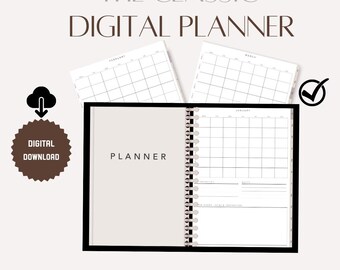 Interactive Digital Planner: Daily, Weekly, Monthly (Digital Download)