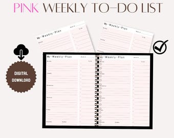 Weekly To-Do List Planner: Digital Task List for GoodNotes (PDF)
