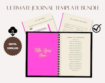 Canva Journal Template Bundle: DIY Printable Journal Pages (Digital Download)