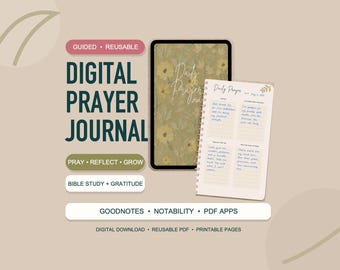 Diario de oración digital: Estudio bíblico, gratitud y reflexión (PDF)