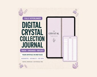 Digital Crystal Journal for Goodnotes: Hyperlinked Collection Organizer