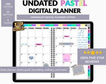 Undated Digital Daily Planner: Hyperlinked Journal (PDF)