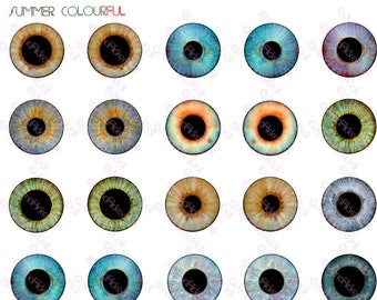 NEW realistic design MIX colorful summer Eyes for Blythe 14mm and other doll