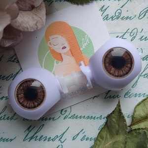 Brown Eyes for Blythe 14 mm. Eyes chips for Blythe. Colection Ami #38