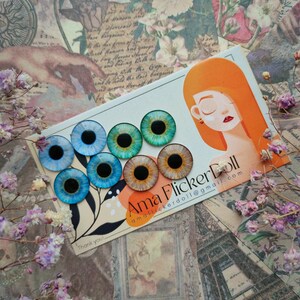 MIX Metallic set eyes.  Set eye chips for Blythe / Blythe eye chips / 4 pairs Custom Blythe Doll Eye Chips