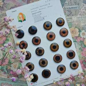 MIX DARK BROWN set eyes.  Set eye chips for Blythe / Blythe eye chips / 10pairs Custom Blythe Doll Eye Chips