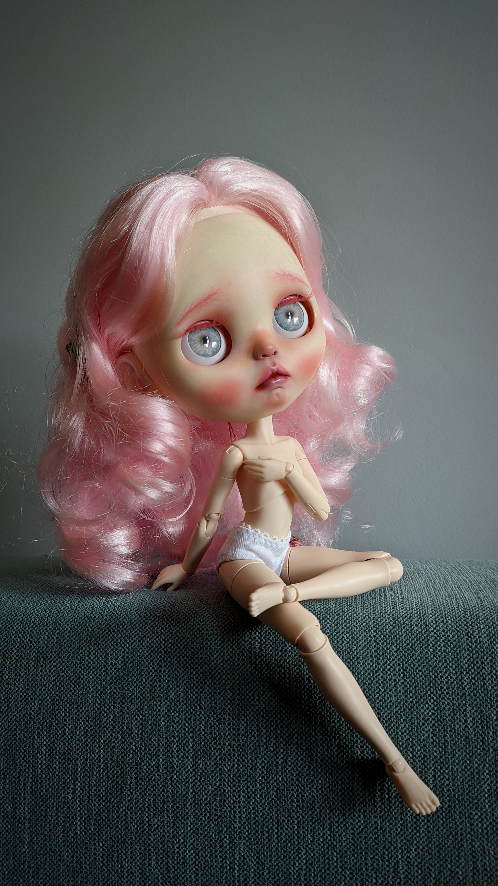 Jointed Doll Body, Blythe Doll Replacement Body, Tan Licca Body