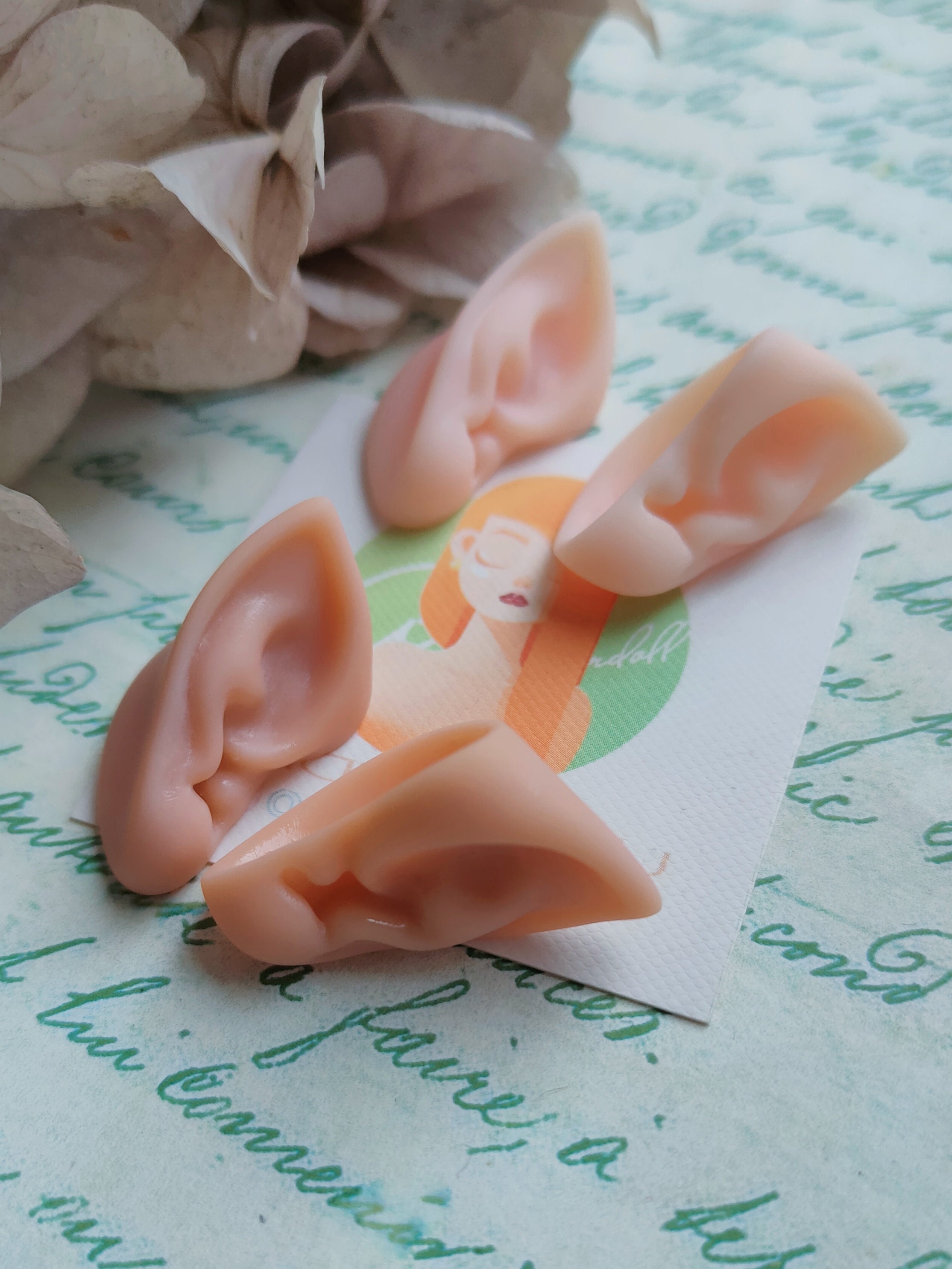 Big ELF Ears for the Blythe doll TBL. Custom blythe doll, "Adapted"