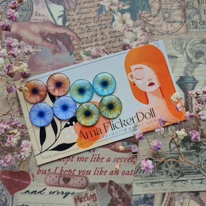 MIX Metallic set eyes.  Set eye chips for Blythe / Blythe eye chips / 4 pairs Custom Blythe Doll Eye Chips