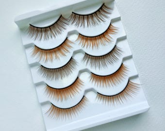 Mix Brown Eyelashes for doll. Eyelashes for Blythe OOAK, Paola reina and other dolls 1/6, 1/8, 1/12, 1/3, 1/4.