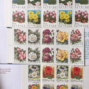 6 Different Flower Stamp Booklets Mint MNH