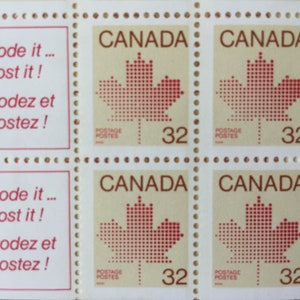 1983 Canada stamp booklet BK85a maple leaf