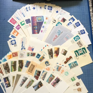 Couvertures du 1er jour, enveloppes, aérogrammes, cartes postales