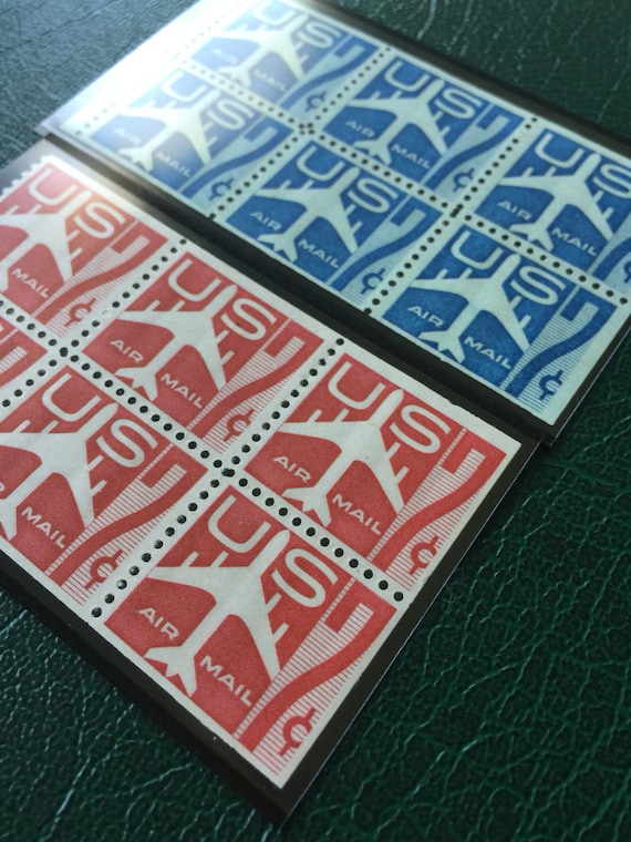 Vintage US Air Mail Stamps C51a and C60a 