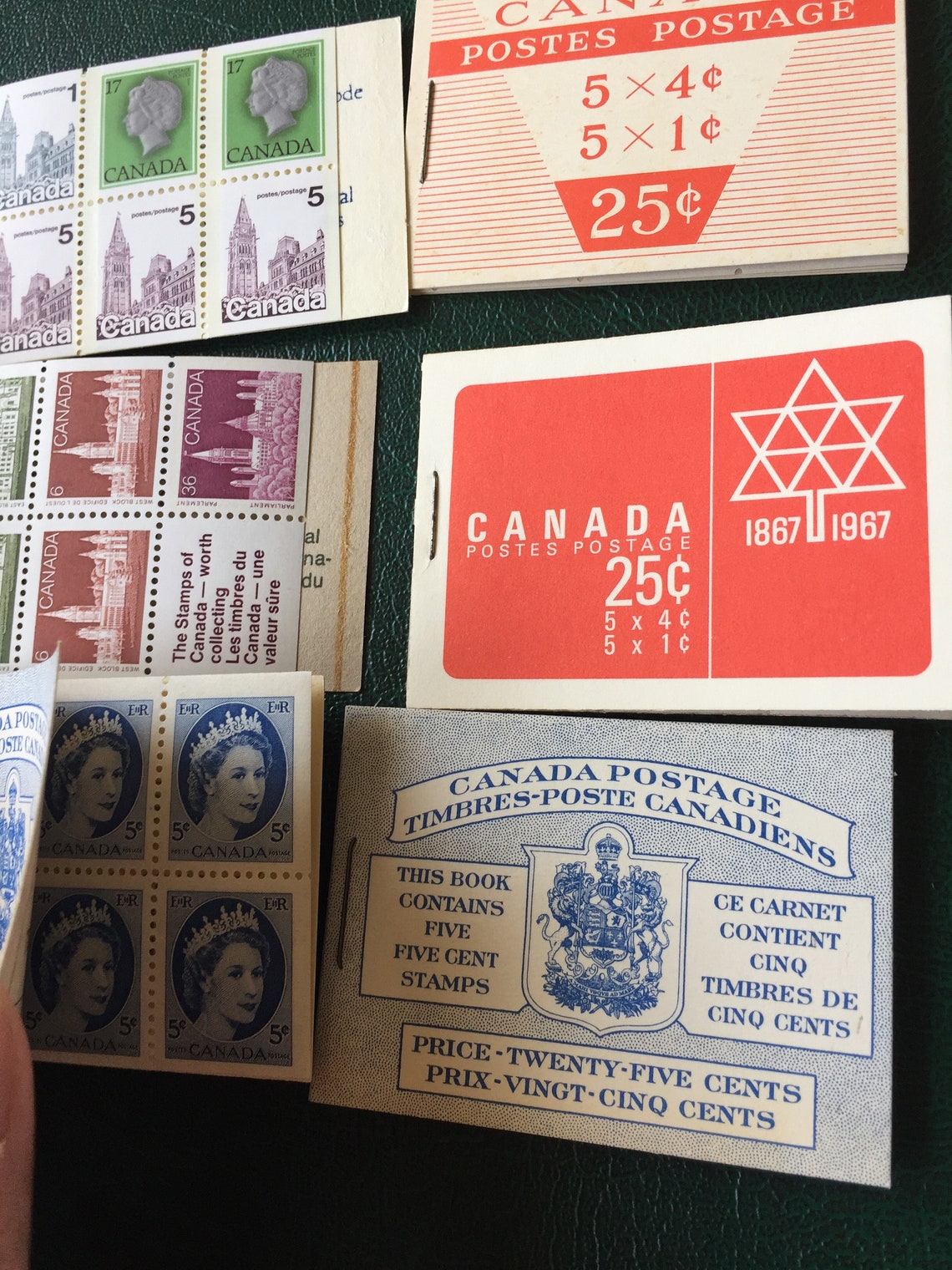 6 Canada stamp booklets in mint condition 1956 to 1987 Etsy