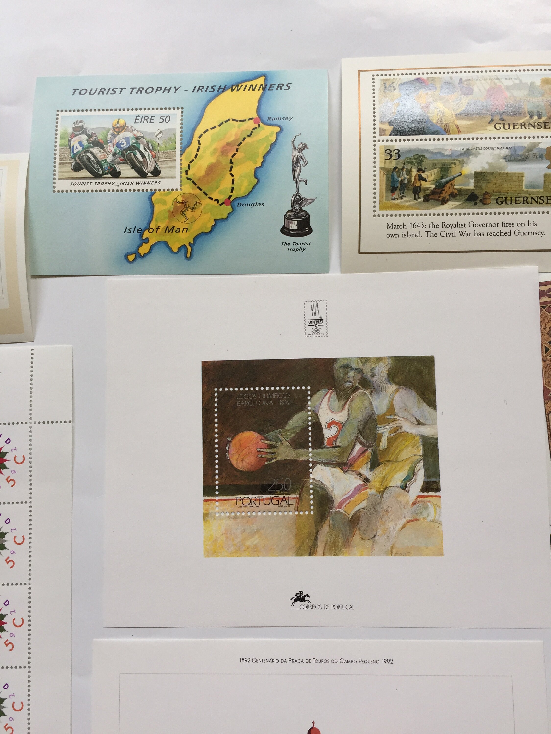 A collection of Worldwide Stamp Souvenir Sheets Etsy