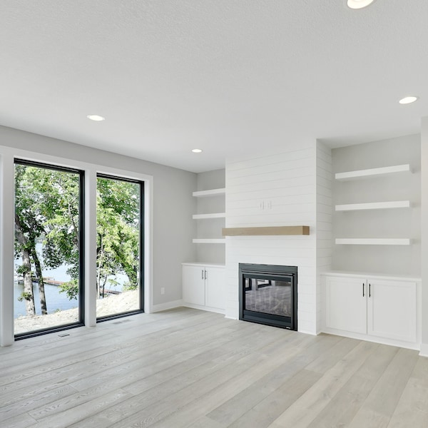 Floating Shelves White - Wood Wall Shelf - Open Shelving - Hidden Bracket