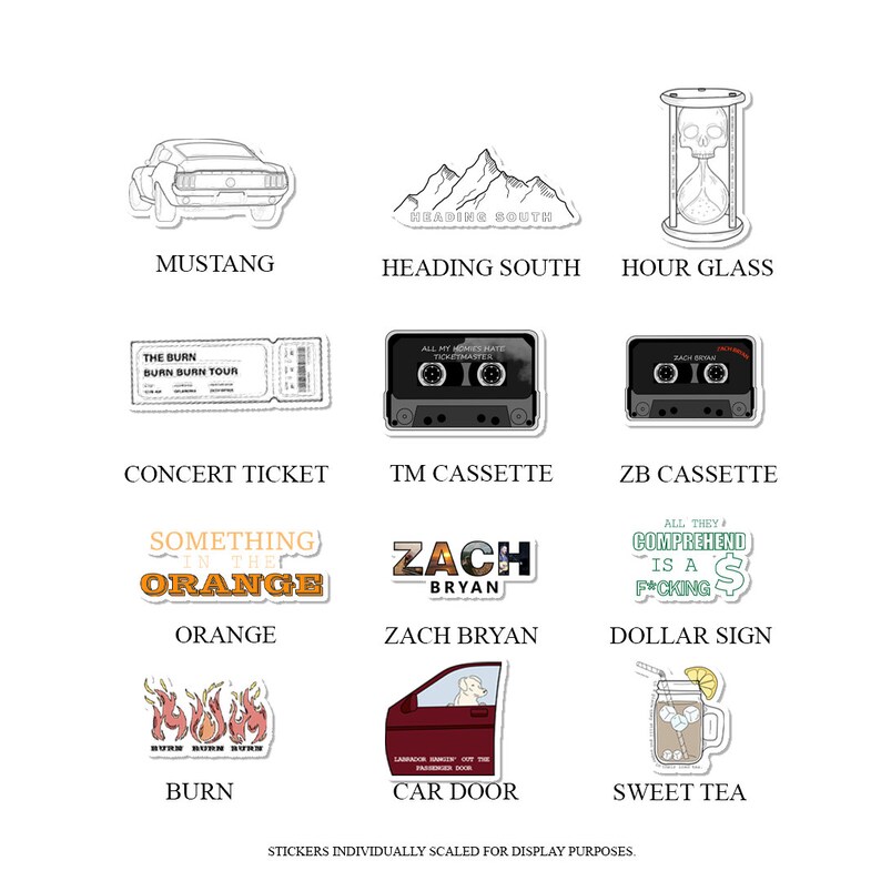 Zach Bryan Stickers Etsy
