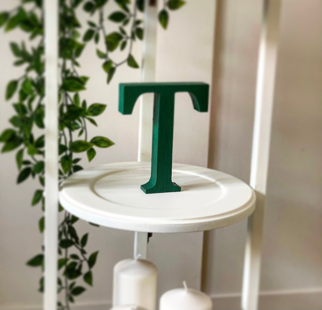 Iniciales de madera independientes personalizadas | Etsy