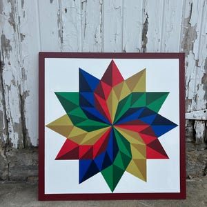 Custom Barn Quilt: Handmade MDO Exterior Art, Indoor/Outdoor Decor