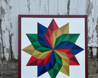 Custom Barn Quilt: Handmade MDO Exterior Art, Indoor/Outdoor Decor
