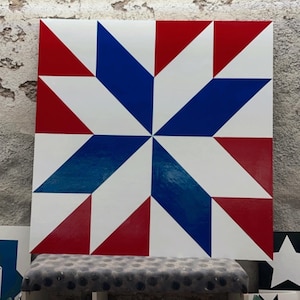 Handmade Star Design Barn Quilt: Customizable Indoor/Outdoor Decor